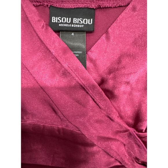 Bisou Bisou Vintage Camisole Fairy Mermaidcore -Sz 4-Satin Lace Beaded Top Y2K - Picture 2 of 4